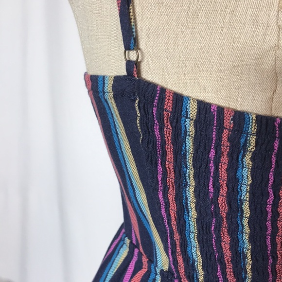 Navy blue multi color small dress - Picture 3 of 8